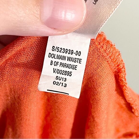 Old Navy Women's Orange V-Neck Short Cap Sleeve Elastic Waist Swim Cover-Up XXL - Picture 11 of 11